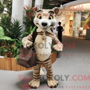 Beige Thylacosmilus maskot...