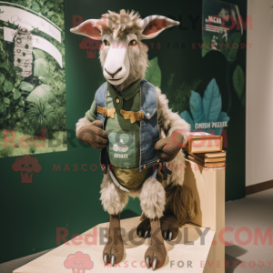 Oliven ged maskot kostume...