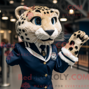 Navy Cheetah mascot costume...