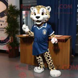 Navy Cheetah mascot costume...