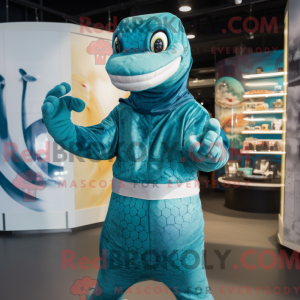 Turquoise Python mascot...