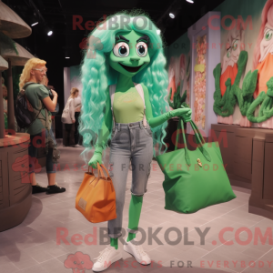 Green Mermaid mascot...