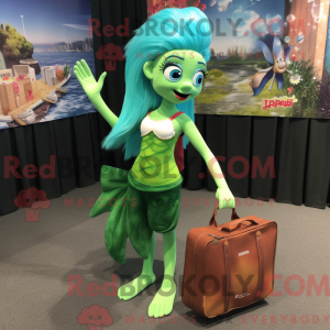 Green Mermaid mascot...