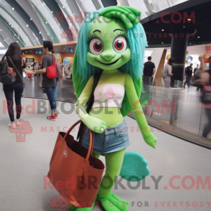 Green Mermaid mascot...