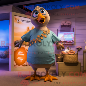 Tan Pigeon mascot costume...