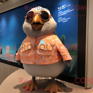 Tan Pigeon maskotdraktfigur...