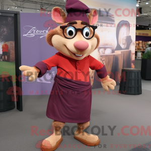 Maroon Ratatouille mascot...