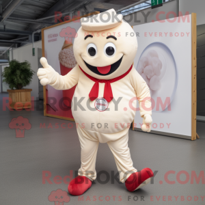 Creme hindbær maskot...