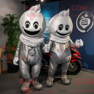 Silver Onion mascot costume...
