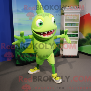 Postava maskota Lime Green...