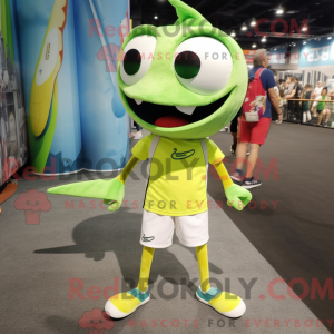 Lime Green Swordfish mascot...