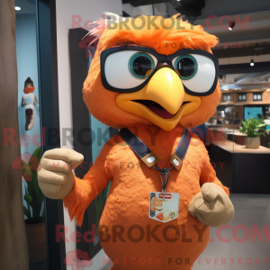 Peach Hawk-maskotdraktfigur...