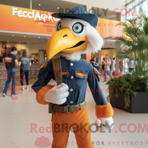 Peach Hawk mascot costume...