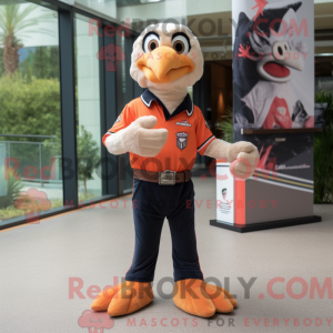 Peach Hawk mascot costume...