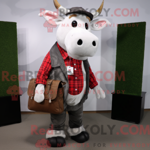 Gray Jersey Cow mascot...