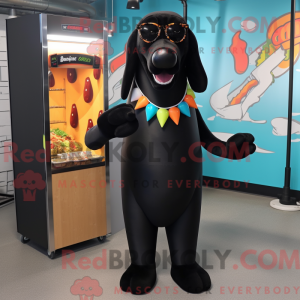 Black Hot Dogs mascot...