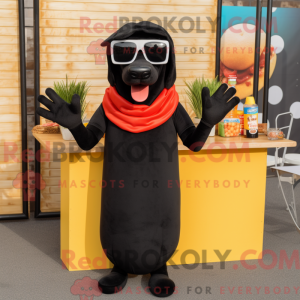 Black Hot Dogs mascot...