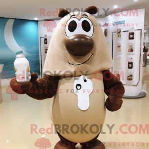 Brown Bottle Of Milk mascot...