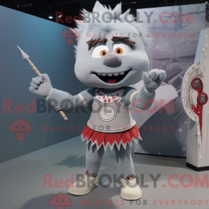 Gray Knife Thrower mascot...