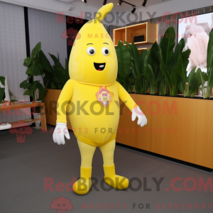 Gele biet mascottekostuum...