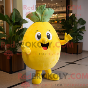 Yellow Beet mascot costume...