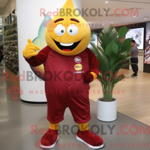 Maroon Mango maskot kostume...