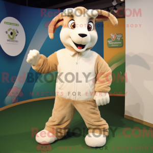 Tan Goat mascot costume...