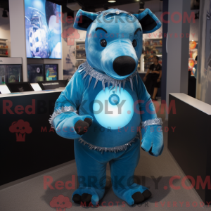 Blauer Tapir Maskottchen...