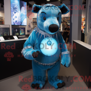 Blue Tapir mascot costume...