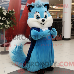 Sky Blue Skunk mascot...
