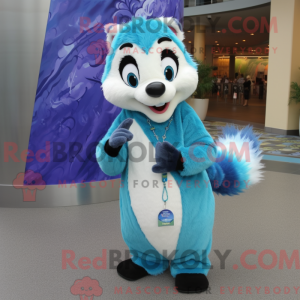 Sky Blue Skunk mascot...