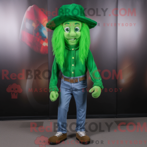 Green Leprechaun Hat mascot...