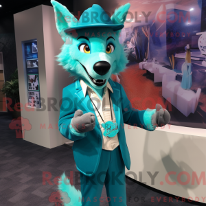 Turkis Dingo maskot kostume...