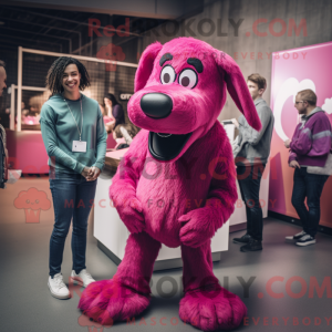 Magenta Dog-mascottekostuum...