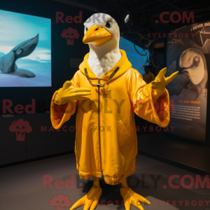 Gold Gull mascot costume...