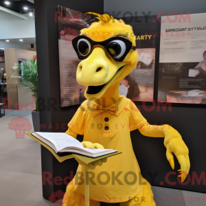 Gul Deinonychus maskot...