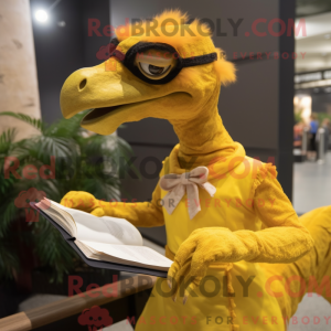 Gul Deinonychus maskot...