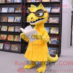 Gul Deinonychus maskot...