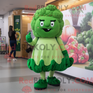 Grøn blomkål maskot kostume...