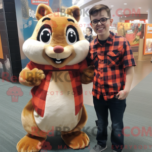 Peach Chipmunk mascot...