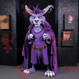 Purple Gargoyle mascot...