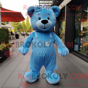 Blauer Teddybär Maskottchen...