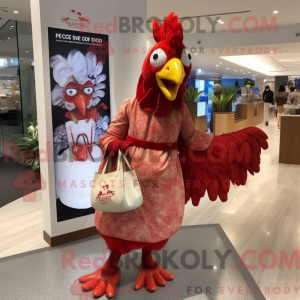 Red Rooster-mascottekostuum...