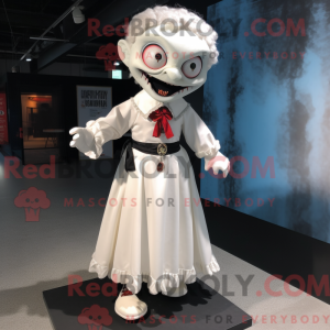 Hvid vampyr maskot kostume...