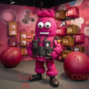 Magenta Granat maskot...