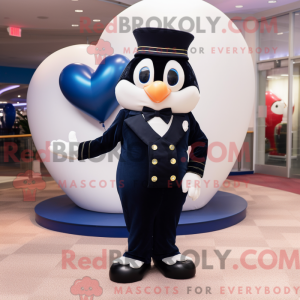 Navy Heart mascot costume...