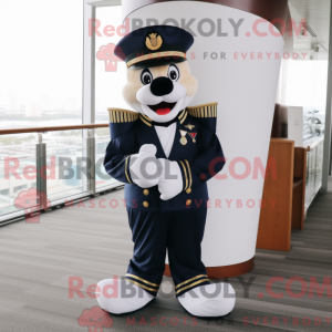 Navy Heart mascot costume...