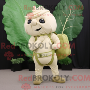 Beige Cabbage mascot...