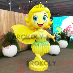Lemon Yellow Mermaid mascot...