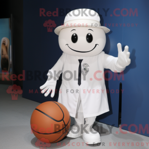 Hvid Basketball Ball maskot...